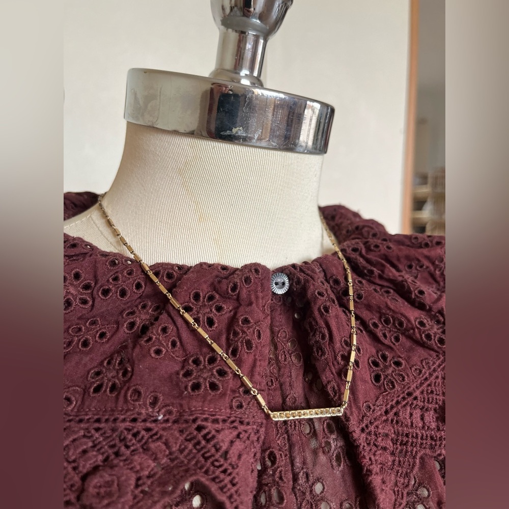 🔶 Lucky Brand pave chocker necklace, gold tone 🔶